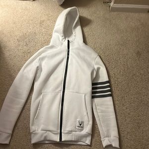 White and black adidas jacket